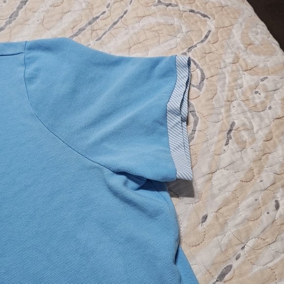 Vintage Lauren Ralph Lauren Active Polo Shirt Women’s 1X Light Blue White Collar - Picture 5 of 13